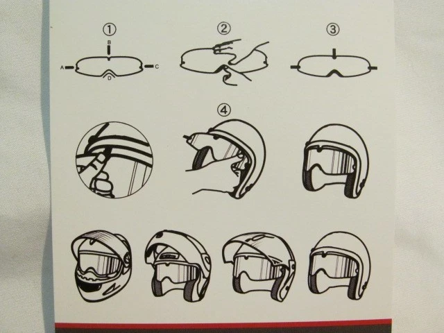 Protector de visera estacionario para casco integral universal Foto 4 de 4
