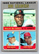 1970 Topps #63 Willie McCovey Santo Perez RBI Leaders