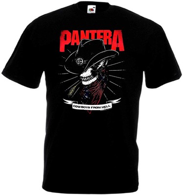 Pantera Cowboys From Hell v9 T-shirt heavy metal black all &hellip;