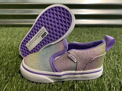 purple velcro rainbow vans