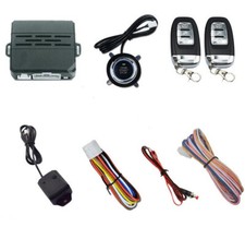 One Key Start Ignition Engine Starter Alarm System Remote Open Trunk Button Kit