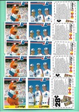 (5) YOUPPI 1986 PROVIGO FOOD  EXPOS/CANADIENS RARE PANEL CARD (I3169)