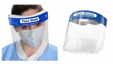 Safety Full Face Shield Cover Protection Mask Clear w/ Head Band - Reusable