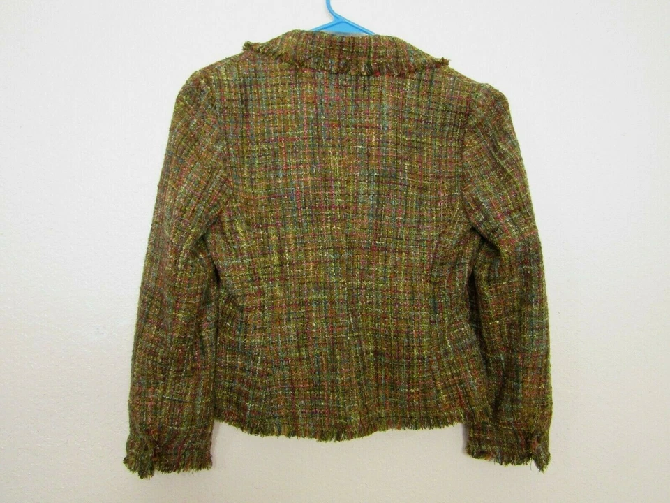 WOMEN'S MDL NEW YORK BLAZER JACKET GREEN GOLD SIZE 8 - Image 2 of 2