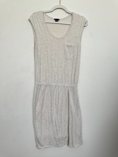 Theory Genessia Stretch Jersey Knit Dress Sleeveless Ivory White Women's Small - 第 1/9 張圖片