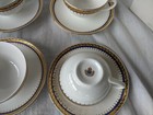 MTK Tohki Japan Porcelain Blue China Plate Gold Trim Set of 6 teacups saucers — photo 7