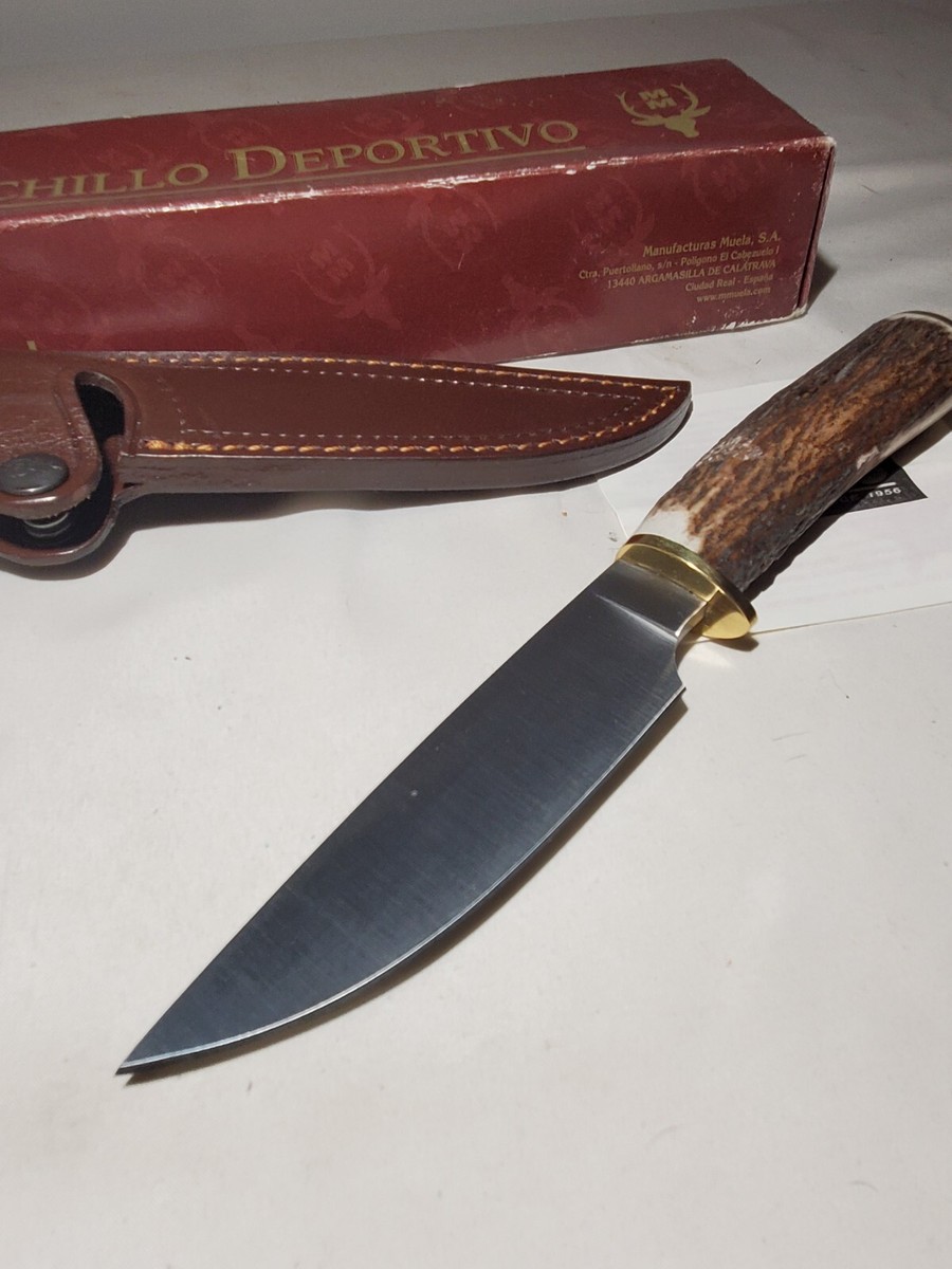 Cuchillo Deportivo Muela Ruko Red Stag Handle Hunter Knife Made In