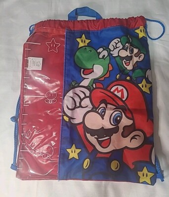 MARIO, LUIGI, YOSHI Bookbag  Nice Condition 
