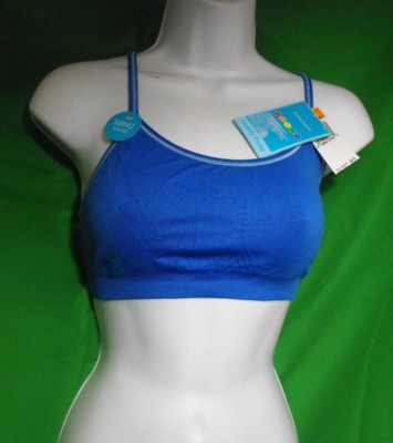 NEW BARELY THERE 5611 PIRAT BLUE PULL-ON RACERBACK ACTIVE CAMI/SPORTS BRA L
