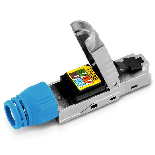 Cat 8 Netzwerkstecker CAT8.1 RJ45 Netzwerk Stecker geschirmt Werkzeuglos 2000MHz - Bild 6 von 12