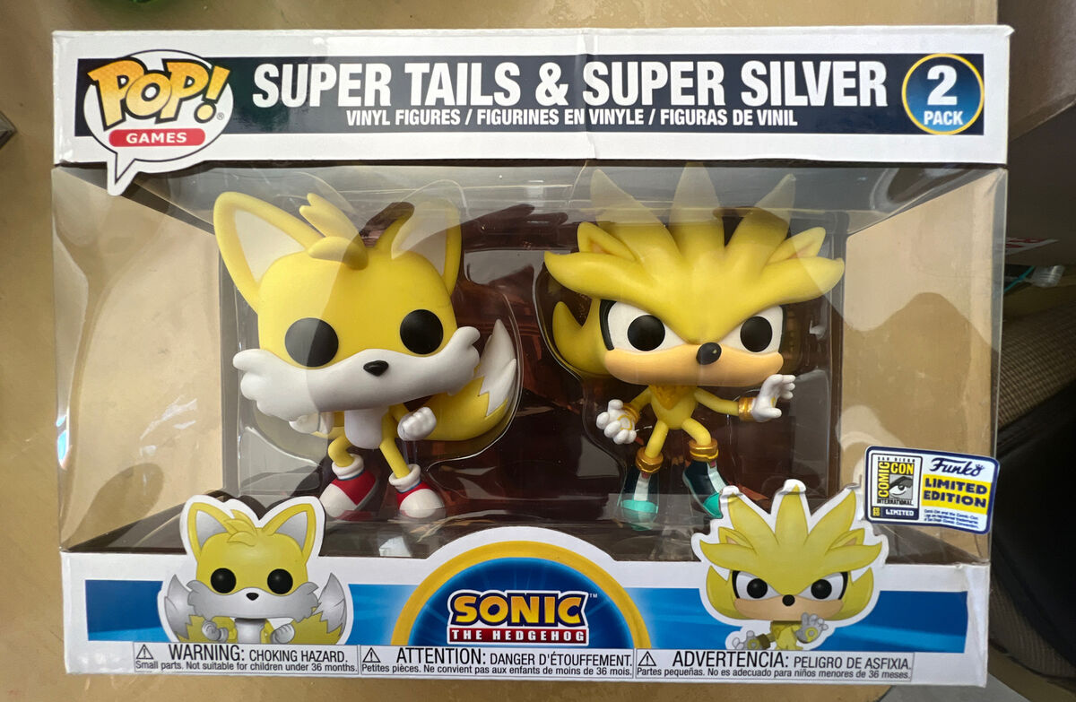 Funko Pop Games SUPER TAILS & SUPER SILVER Sonic The Hedgehog Exclusive 2  Pack