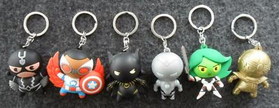 Marvel Figural 3D Keychain Set - 6 Schlüsselanhänger Superheroes - Monogram