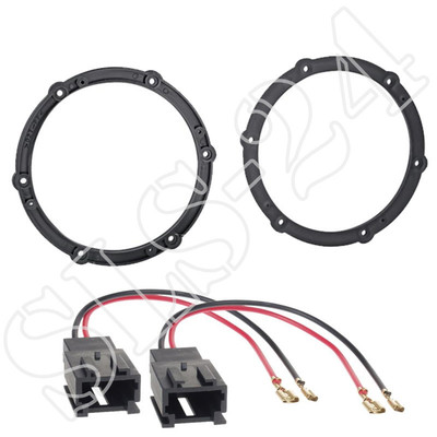 Citroen C1 C4 Peugeot 308 107 Lautsprecher Ringe 165mm + LSP Adapter Kabel Set