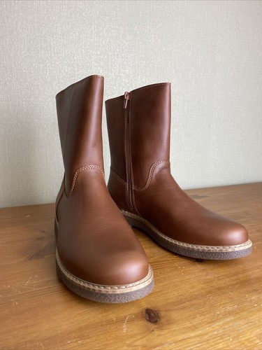 Botas de invierno Richter Austria unisex de cuero para niños media pantorrilla (coñac) - Imagen 3 de 9