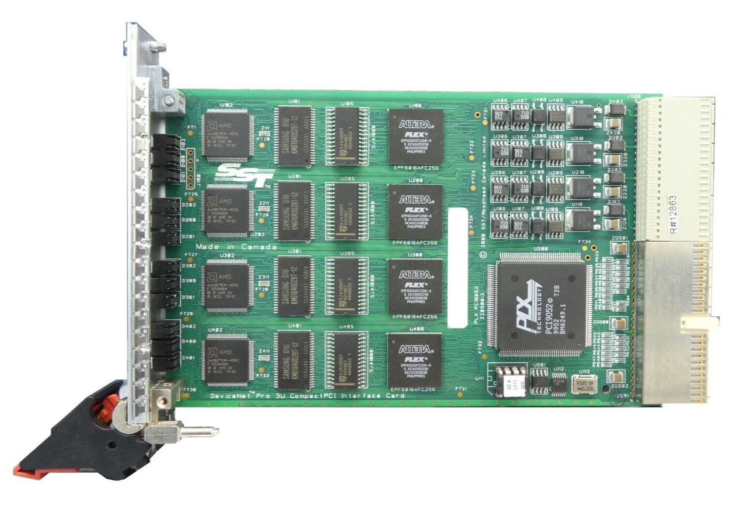 SST Woodhead PLX PCI9052 DeviceNet Pro 3U ComactPCI Interface PCB Card Working