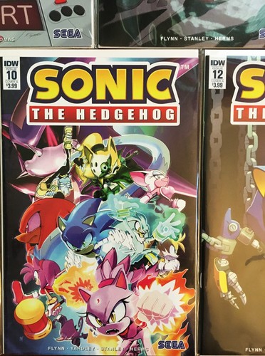 LOT 451A: SONIC HEDGEHOG 5 Comic Books #7, 9,10-12 A Covers 2018 Bagged & Board - Picture 7 of 9