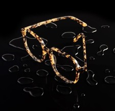 Yesglasses - Lunettes de lecture carrées en acétate surdimensionnées ivoire tortue EAU +1,00