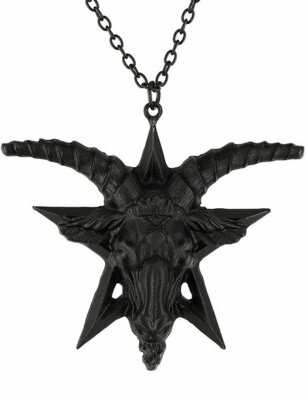 Capra Baphomet Con Simbolo Pentagramma' Maglietta Uomo