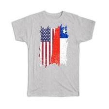 Gift T-Shirt : United States Chile American Chilean Flag Expat Mixed Country