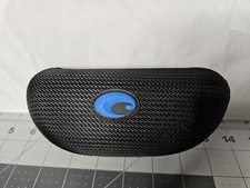 Costa Del Mar Sunglasses Case Hard Shell Black Zippered Case Blue Logo Case Only