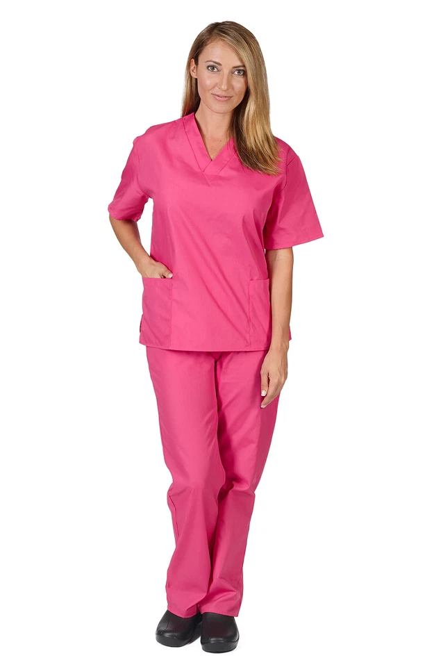 Medical Nursing Scrub Set NATURAL UNIFORMS Men Women Unisex Top Pants BP101  - Image 4 of 4