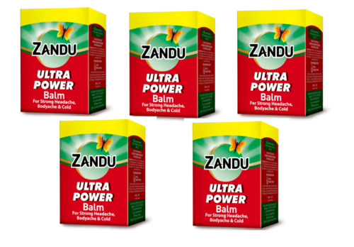 Zandu Ultra Power Balm Ayurvedic For Headache & Joint Pain 8 ML Each - Pack of 5 - Picture 1 of 8