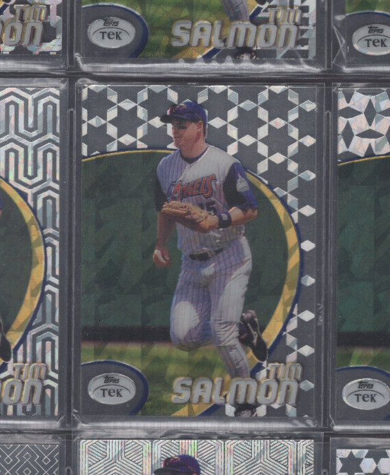 1998 TOPPS TEK DIFFRACTOR PARALLEL #72 TIM SALMON PATTERN #37 SET BREAK SINGLES