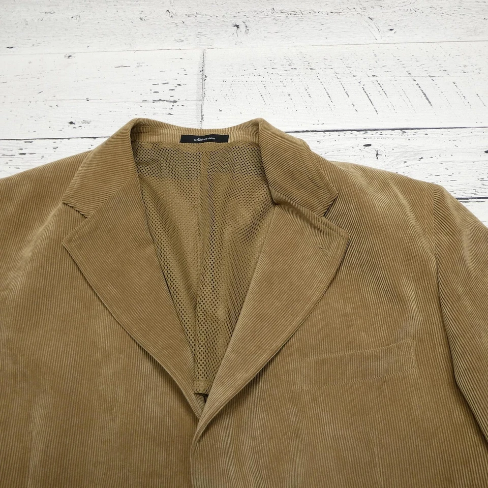 Blazer LaCrosse Masculino 50R Veludo Bronzeado Casaco Esportivo Feito nos EUA Bill's Toggery - Imagem 2 de 4