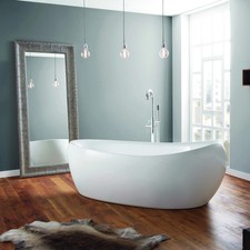 Freestanding Bath 1750 x 830mm Double Skinned Acrylic Modern Style April Horbury