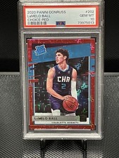 2020 Panini Donruss LaMelo Ball Rated Rookies Choice Red #202 /99 PSA 10