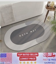 Alfombra de Ba o Antideslizante S per Absorbente Secado R pido Ovalada