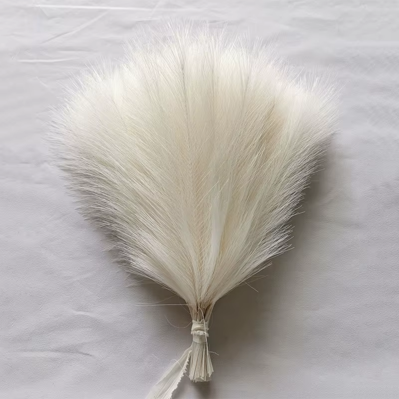 10Pc 14In Pampas Grass Artificial Flowers Faux Reed Feather Fake Flower DIY Acce