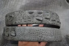 W 1.5" - Gray Real Genuine CROCODILE Hornback LEATHER Skin Men's Belt #G27