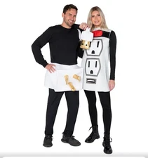 Plug & Socket Couples Costume Adult Standard  Spooktacular Creations NIP
