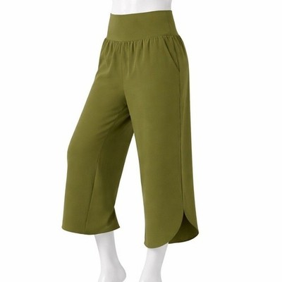 NEW Halara Breezeful High Waisted Split Hem Resort Pants Women's Medium Green