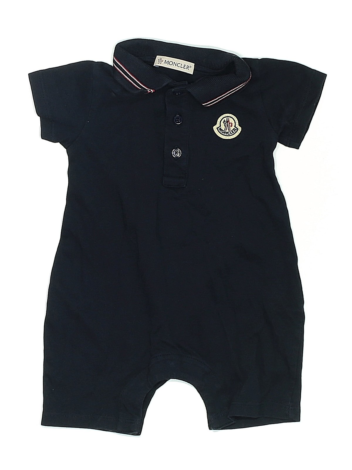 Moncler Boys Black Short Sleeve Bodysuit 3-6 Months