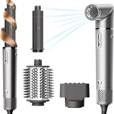 Multi-Hair Styler+Automatic Curlers,Hot Air Brush Styler Dryer Hair Styling 5in1