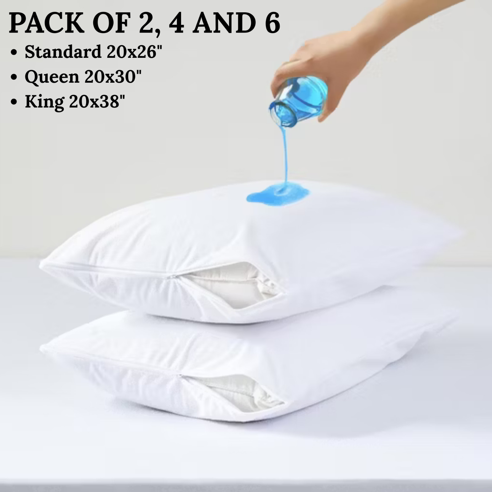 Protector Waterproof Standard/queen/king 4 Pack Pillow Prote