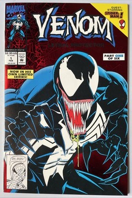 Venom Lethal Protector #1   KEY 1st Solo Venom Series! Red Foil Cover! (1993)