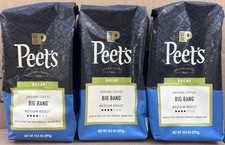 Peet's Decaf Big Bang Ground Coffee 3 Packages Medium Roast