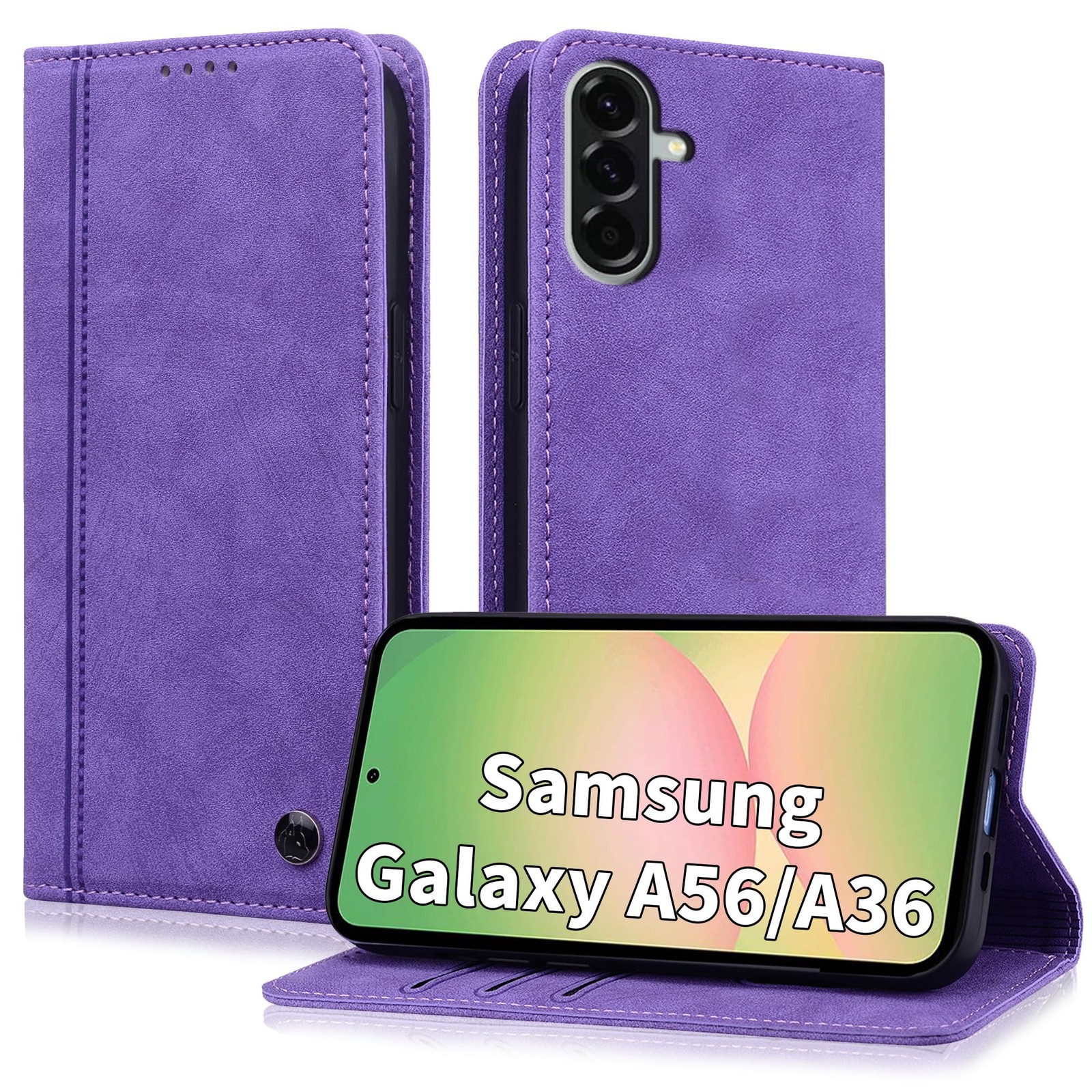 Etui Samsung A36 5G housse portefeuille avec support vidéo intégré