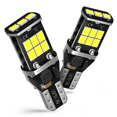 2PCS LED Reverse Back Up T15 Super White 6500K Lights Bulbs 921 912 W16W 2400LM