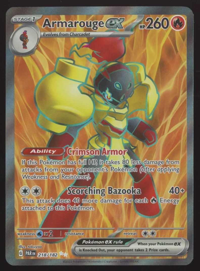 Pokémon Armarouge ex 218/182 SV04: Paradox Rift Ultra Rare