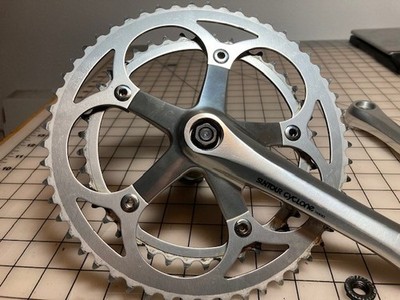 Pédalier Double Vintage Suntour Cyclone 7000 - 170 Mm - 53/42 Dents - 130 BCD - Japon