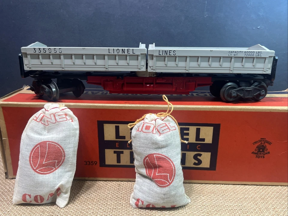 Lionel Postwar #3359 Double Box Coal Dumper Tested C7 Original Box - Image 3 of 4