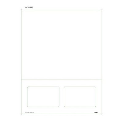 8-1/2'' x 11'' RealCard cutsheet, 2-Up, Laser Simplex/Duplex Printable, Blank