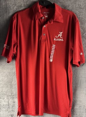 Champion Alabama Crimson Tide Mens L Red Performance Polo Shirt