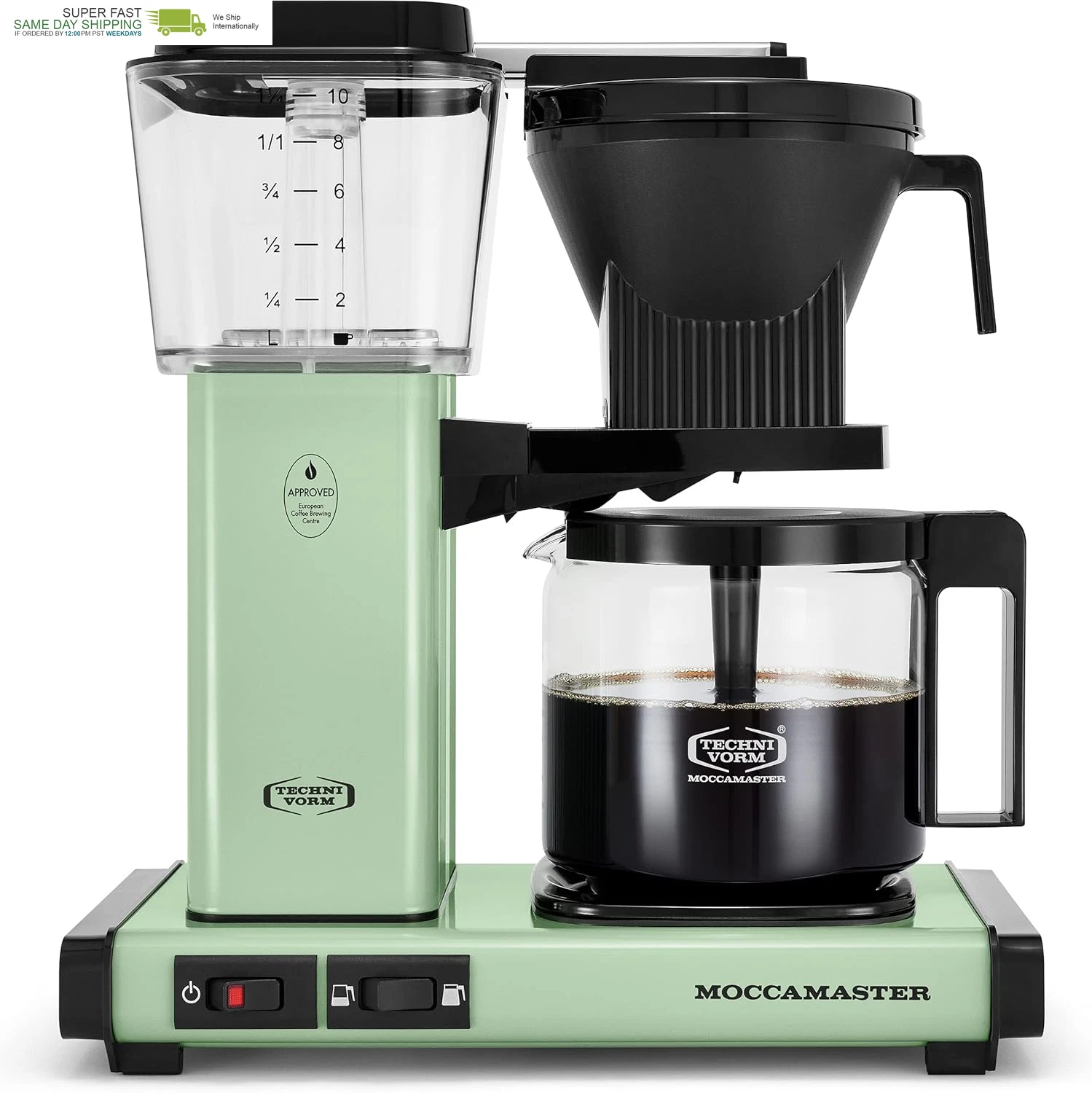 Coffee Maker, Pistachio Green, 40 Ounce, 10-Cup, 1.25L