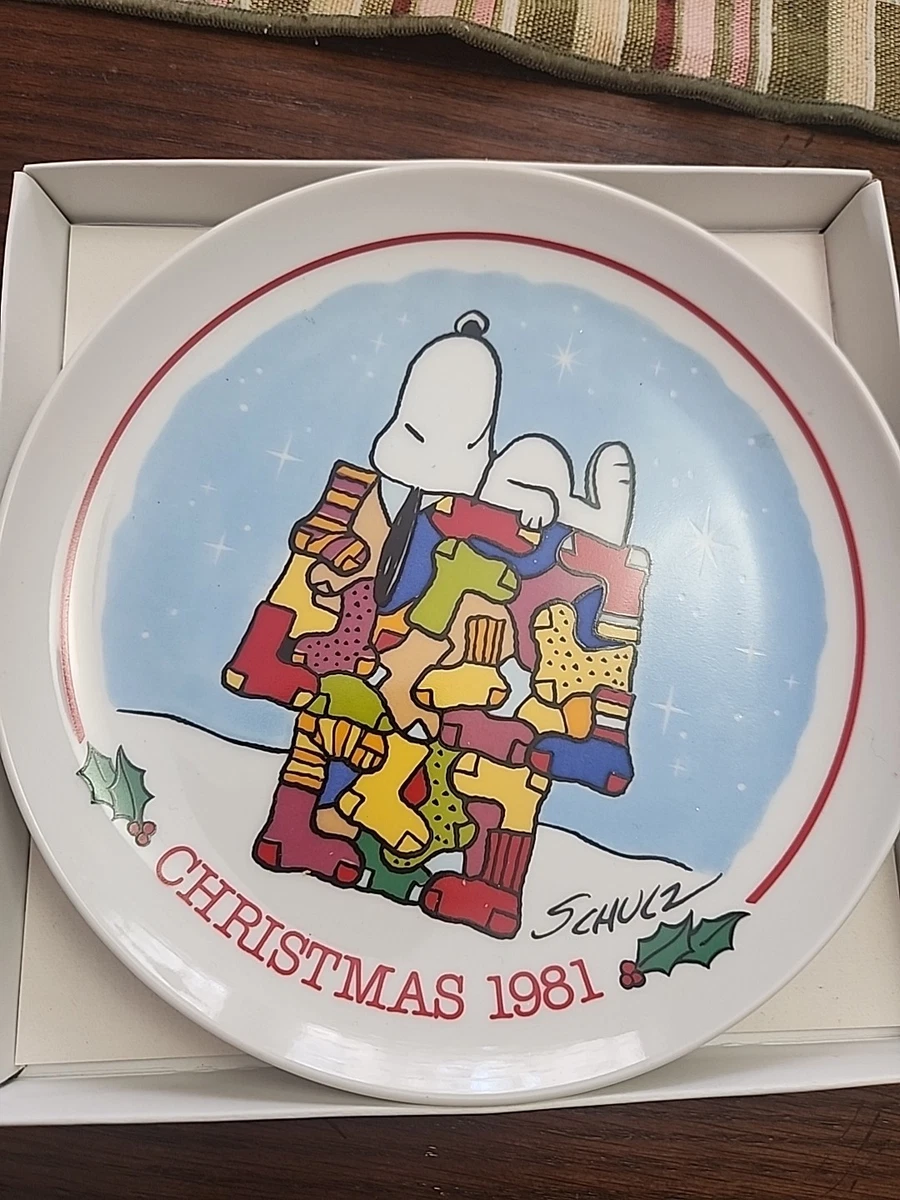 Peanuts Christmas Plate In Schmid Collectibles for sale | eBay