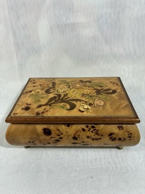 Italian Musical Jewelry Box Mariorita Vintage Italy Isle of Capri Hand Crafted